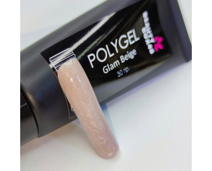 Полигель BeautyBox48 с шиммером Glam Beige 30гр