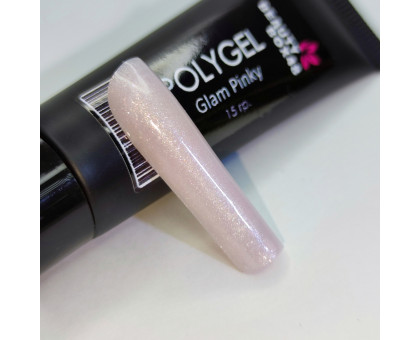 Полигель BeautyBox48 с шиммером Glam Pinky 15гр