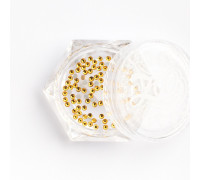 Стразы стеклянные SS3 100шт. арт. 1134 (Gold Yellow)